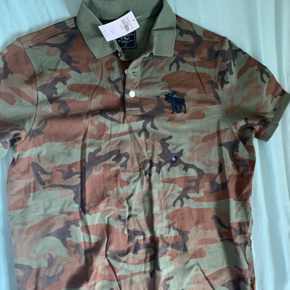 Camouflage Abercrombie & Fitch Collared Polo